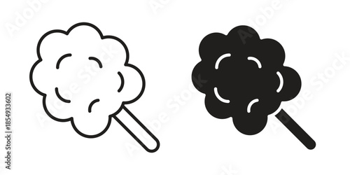 Cotton Candy icons or logo design isolated sign symbol vector illustration - high quality line style vector