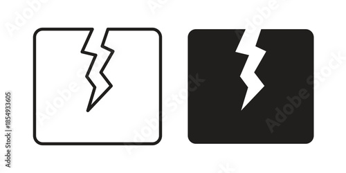 Crack icons or logo design isolated sign symbol vector illustration - high quality line style vector