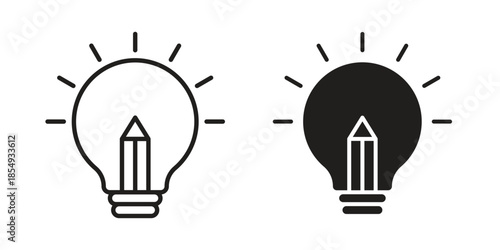 Creativity icons or logo design isolated sign symbol vector illustration - high quality line style vector