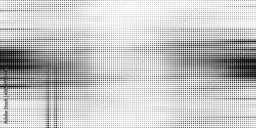 A wide, continuous horizontal band of dense halftone dots provides a solid, uniform abstract background.