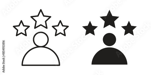 Customer experience icons or logo design isolated sign symbol vector illustration - high quality line style vector