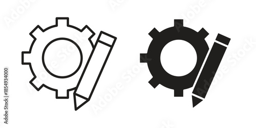 Customization icons or logo design isolated sign symbol vector illustration - high quality line style vector