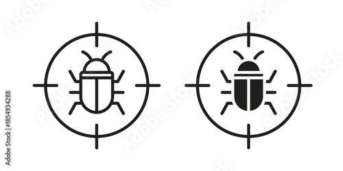 Debug icons or logo design isolated sign symbol vector illustration - high quality line style vector