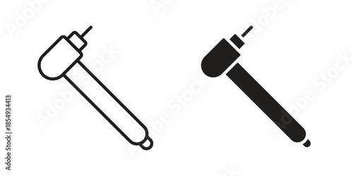 Dental drill icons or logo design isolated sign symbol vector illustration - high quality line style vector