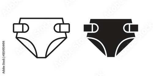 diaper icons or logo design isolated sign symbol vector illustration - high quality line style vector