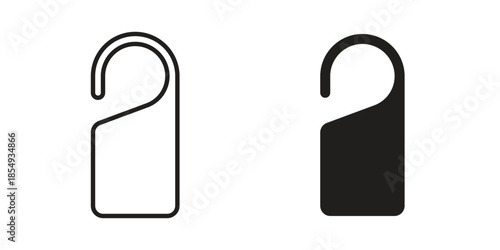 Door hanger icons or logo design isolated sign symbol vector illustration - high quality line style vector