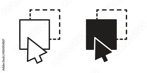 Drag and drop icons or logo design isolated sign symbol vector illustration - high quality line style vector