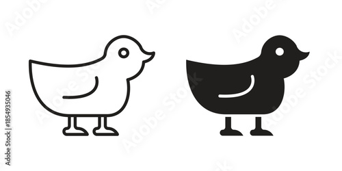 Duck icons or logo design isolated sign symbol vector illustration - high quality line style vector