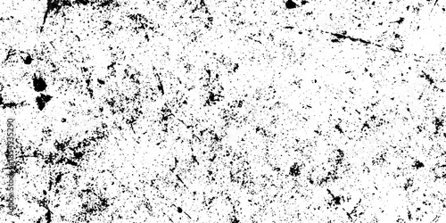 A stark black and white overlay featuring an intensely distressed, grungy texture with scattered dark speckles.