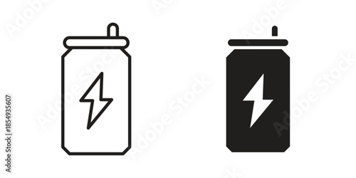 Energy drink icons or logo design isolated sign symbol vector illustration - high quality line style vector
