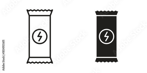 Energy bar icons or logo design isolated sign symbol vector illustration - high quality line style vector