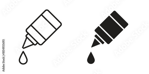 eye drop icons or logo design isolated sign symbol vector illustration - high quality line style vector