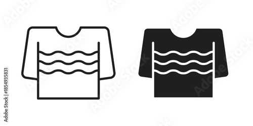 Female sweater icons or logo design isolated sign symbol vector illustration - high quality line style vector