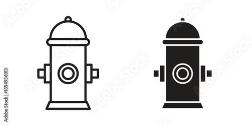 Fire hydrant icons or logo design isolated sign symbol vector illustration - high quality line style vector