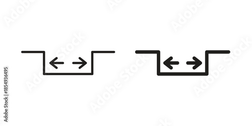 Gap icons or logo design isolated sign symbol vector illustration - high quality line style vector