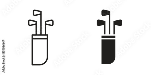 Golf bag icons or logo design isolated sign symbol vector illustration - high quality line style vector