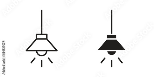 Hanging light icons or logo design isolated sign symbol vector illustration - high quality line style vector