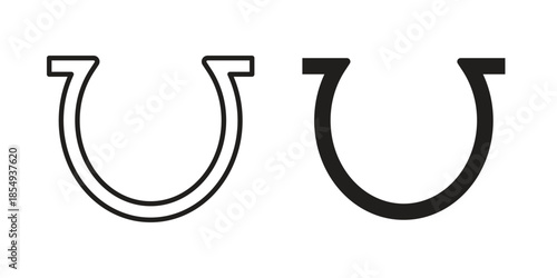 Horseshoe icons or logo design isolated sign symbol vector illustration - high quality line style vector