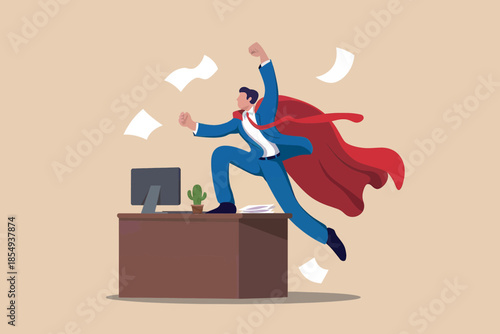 Office superhero tackles paperwork