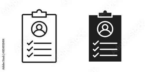 Job description icons or logo design isolated sign symbol vector illustration - high quality line style vector