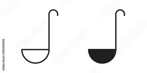 Ladle icons or logo design isolated sign symbol vector illustration - high quality line style vector