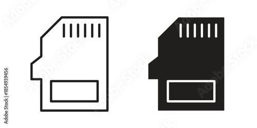 Memory card icons or logo design isolated sign symbol vector illustration - high quality line style vector
