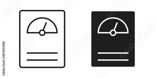 Meter icons or logo design isolated sign symbol vector illustration - high quality line style vector