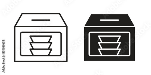 Money counting machine icons or logo design isolated sign symbol vector illustration - high quality line style vector