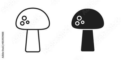 Mushroom icons or logo design isolated sign symbol vector illustration - high quality line style vector