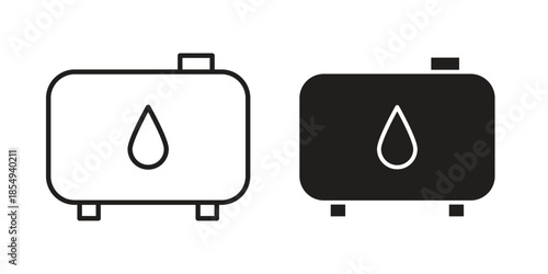 Oil storage icons or logo design isolated sign symbol vector illustration - high quality line style vector