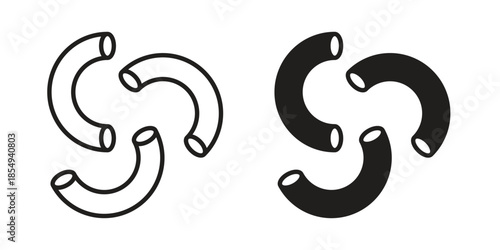 Pasta icons or logo design isolated sign symbol vector illustration - high quality line style vector