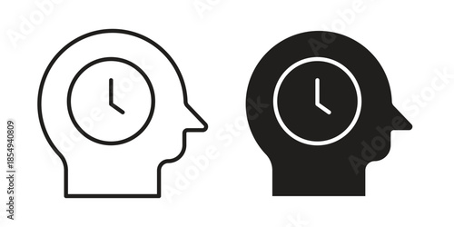 Patience icons or logo design isolated sign symbol vector illustration - high quality line style vector