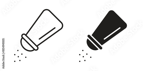 Pepper shaker icons or logo design isolated sign symbol vector illustration - high quality line style vector