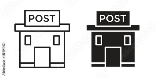 Post office icons or logo design isolated sign symbol vector illustration - high quality line style vector