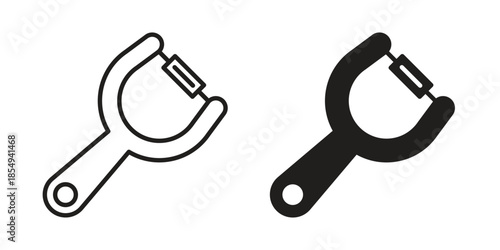 Potato peeler icons or logo design isolated sign symbol vector illustration - high quality line style vector