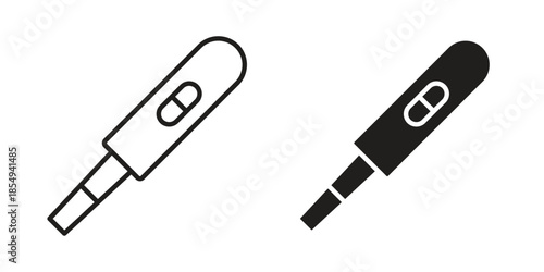 Pregnancy test icons or logo design isolated sign symbol vector illustration - high quality line style vector
