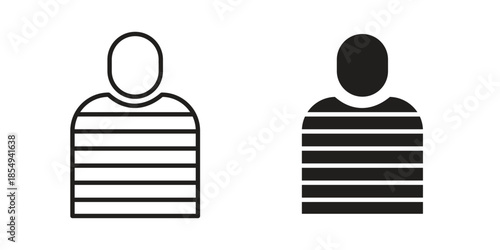 Prisoner icons or logo design isolated sign symbol vector illustration - high quality line style vector