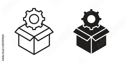 Product management icons or logo design isolated sign symbol vector illustration - high quality line style vector