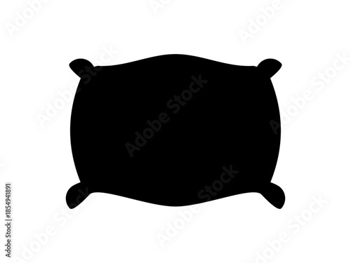 Pillow Icon Sleep Symbol Isolated on White Background Vector Illustration