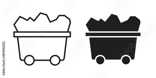 Raw material icons or logo design isolated sign symbol vector illustration - high quality line style vector