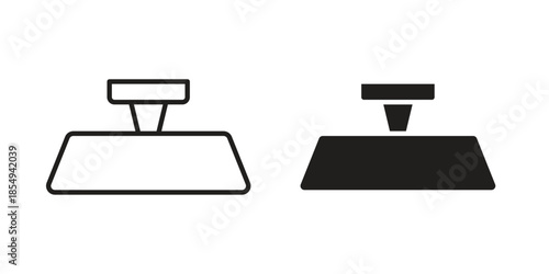 Rear mirror icons or logo design isolated sign symbol vector illustration - high quality line style vector