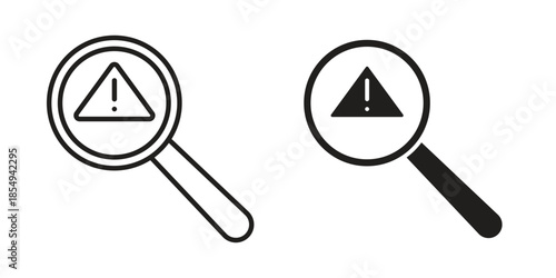 Risk analysis icons or logo design isolated sign symbol vector illustration - high quality line style vector