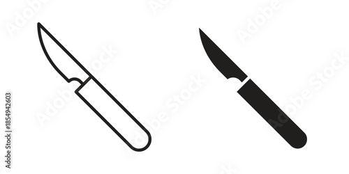 Scalpel icons or logo design isolated sign symbol vector illustration - high quality line style vector