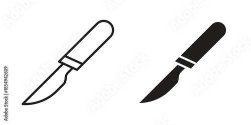 Scalpel icons or logo design isolated sign symbol vector illustration - high quality line style vector