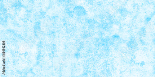 Abstract light blue grunge paint wall texture background, resembling frosty ice or watercolor marble. frosted, icy appearance with scattered speckled details and smooth blended tones. scratch wall.