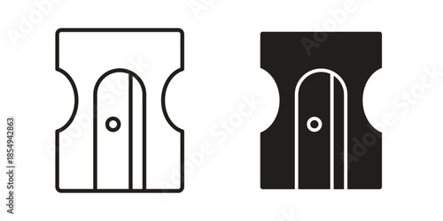 Sharpener icons or logo design isolated sign symbol vector illustration - high quality line style vector
