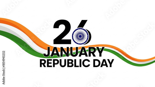Republic Day Commemoration: Celebrating India's spirit, this image highlights the date, a visual representation of patriotism and national pride. 