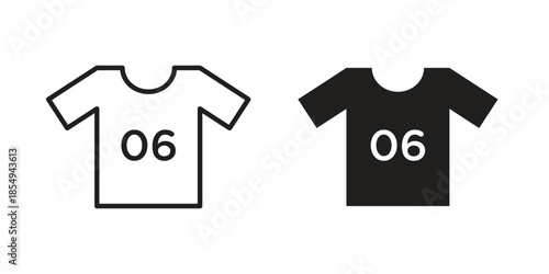 Soccer jersey icons or logo design isolated sign symbol vector illustration - high quality line style vector