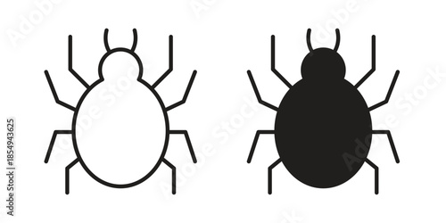 Spider icons or logo design isolated sign symbol vector illustration - high quality line style vector