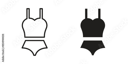 Swimsuit icons or logo design isolated sign symbol vector illustration - high quality line style vector